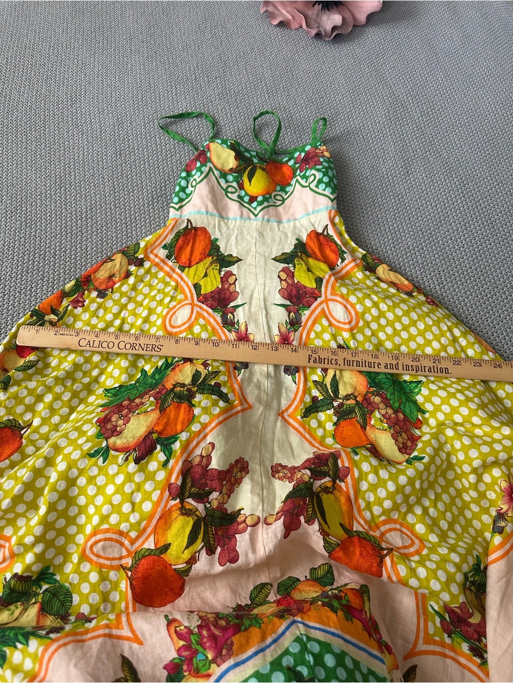 ALÉMAIS Lemonis Printed Linen Midi Dress XS AU6/US2 - Picture 5 of 14